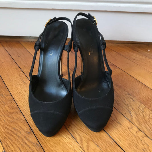 Escarpins Chanel noirs T.37,5