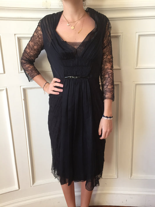 Robe Alberta Ferretti en dentelle T.36