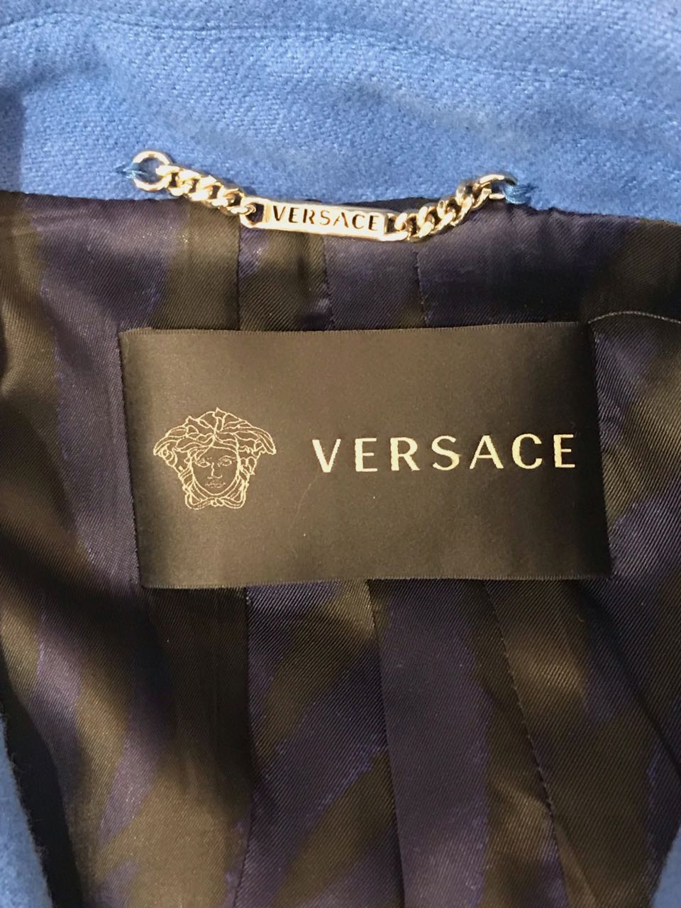 Manteau Versace bleu T.38