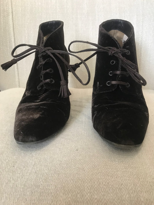 Boots Chanel velours T.37,5