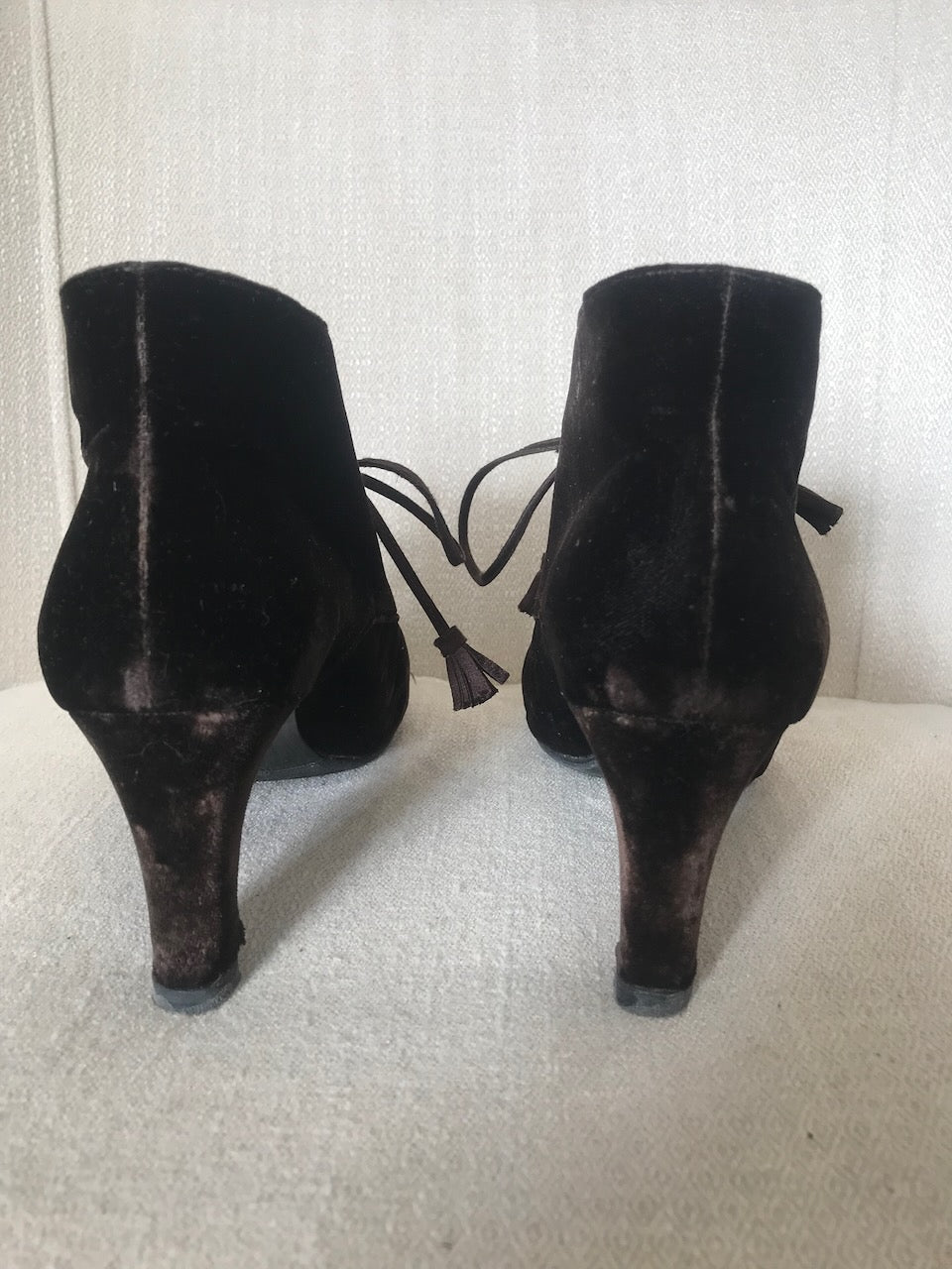 Boots Chanel velours T.37,5