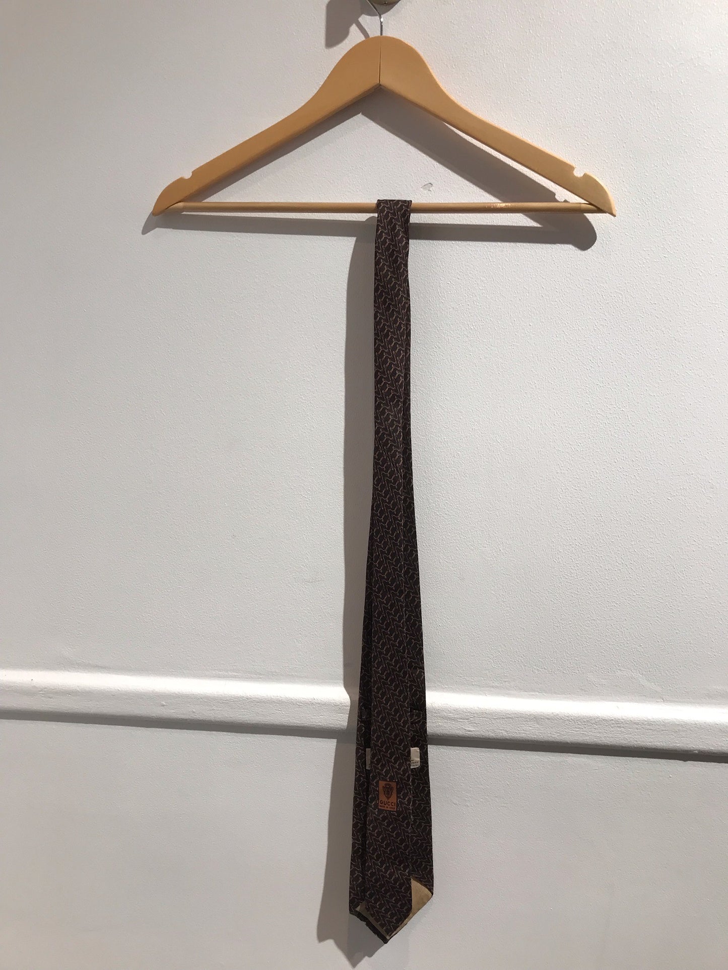 Cravate Gucci marron