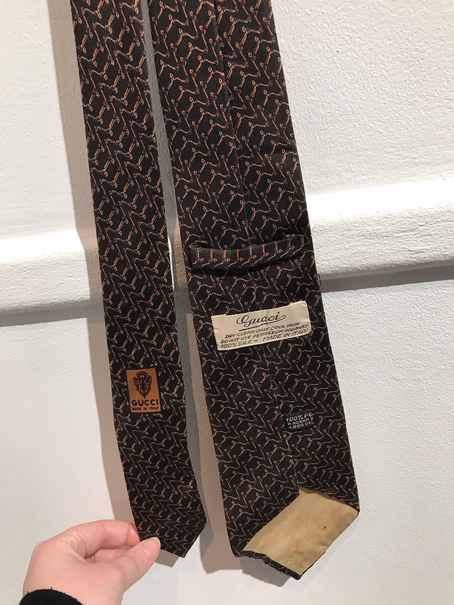 Cravate Gucci marron