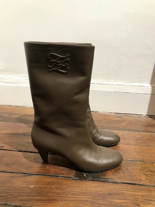Bottes Fendi taupes T.38