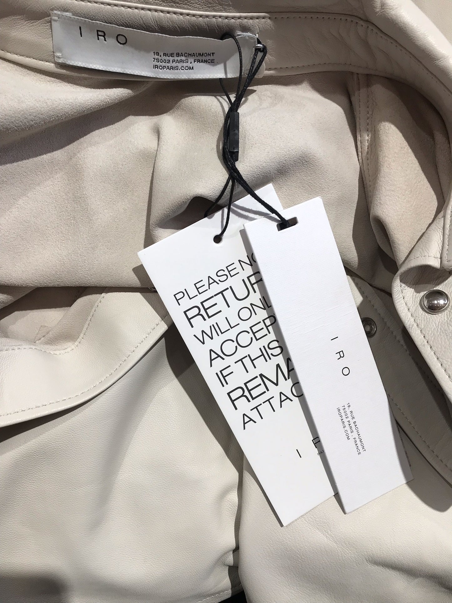 Chemise Iro cuir T.36
