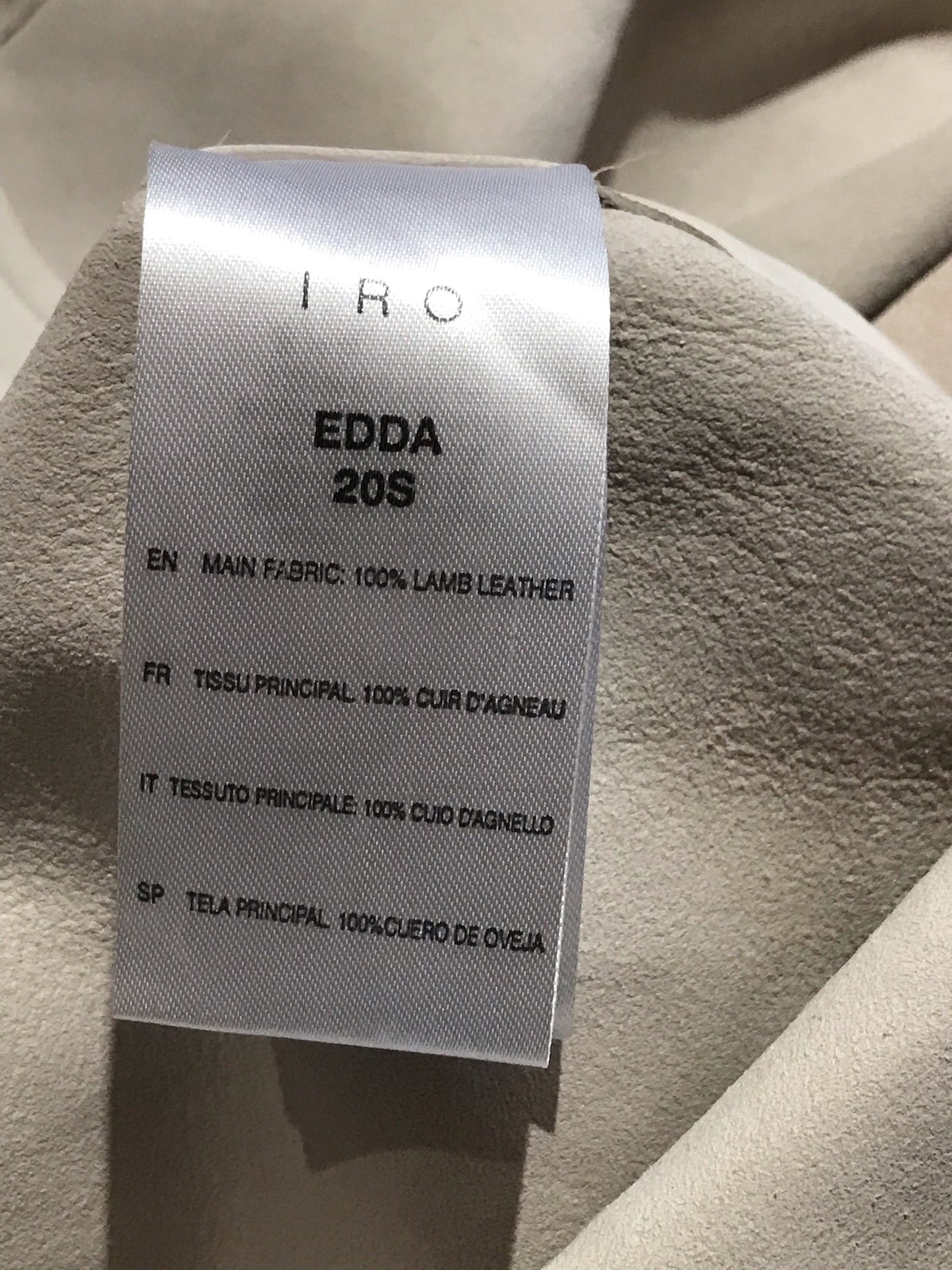 Chemise Iro cuir T.36