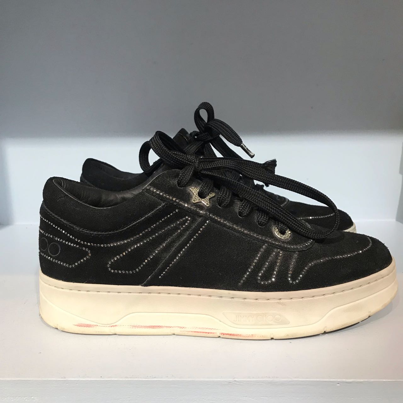 Baskets Jimmy Choo noires T.37,5