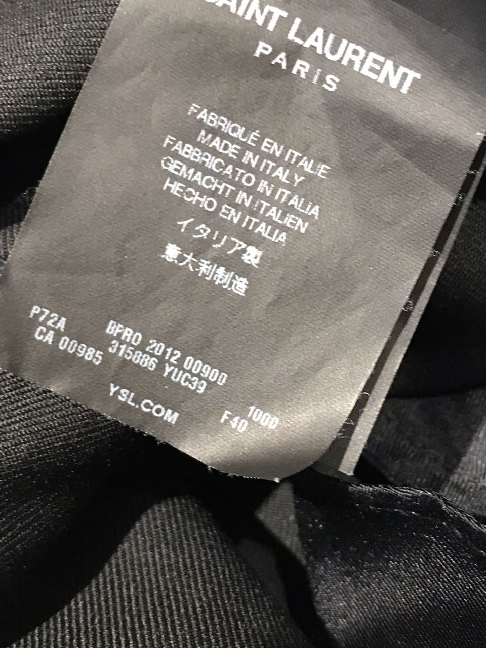 Pantalon Saint Laurent noir T.40