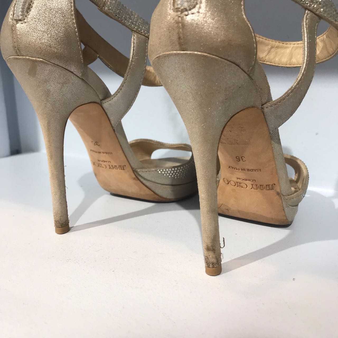 Sandales Jimmy Choo strass T.36