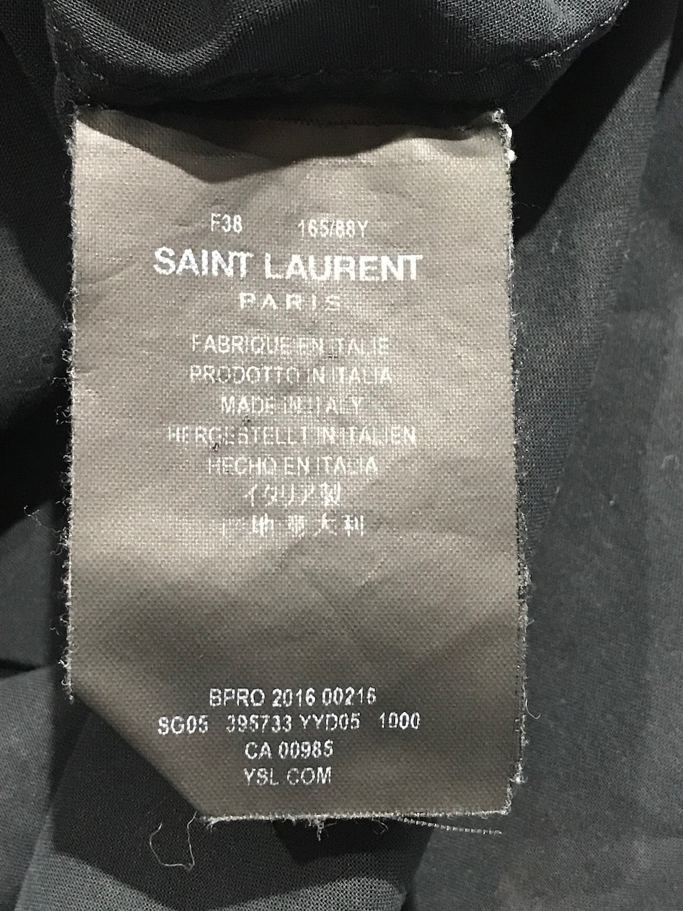 Chemise Saint Laurent noire T.38
