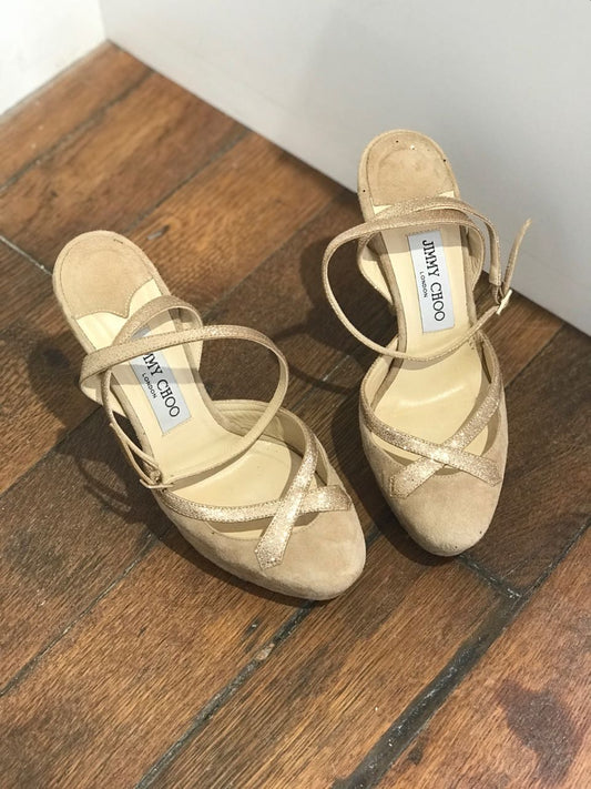 Sandales Jimmy Choo beiges T.37