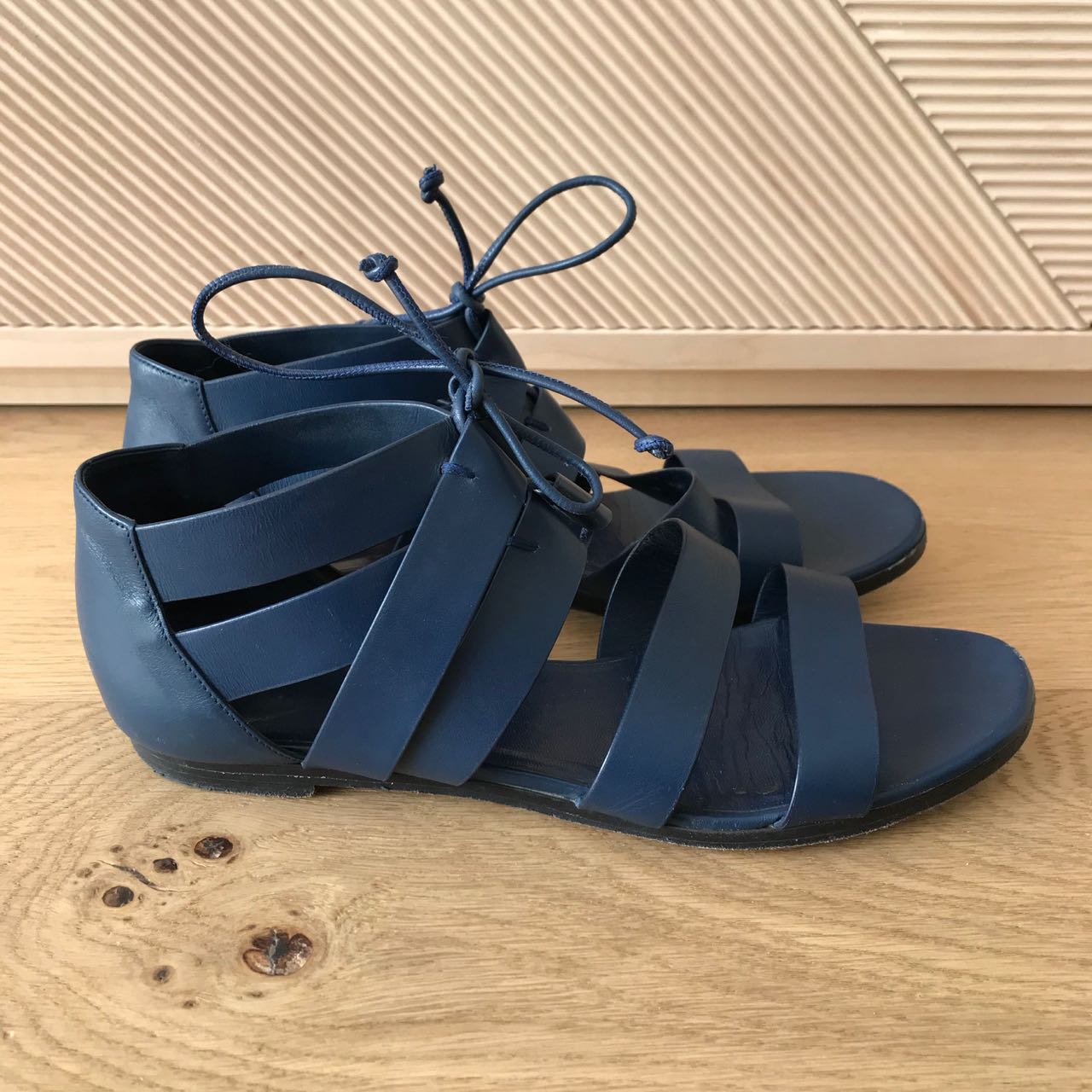 Sandales Hermes bleues T.40,5