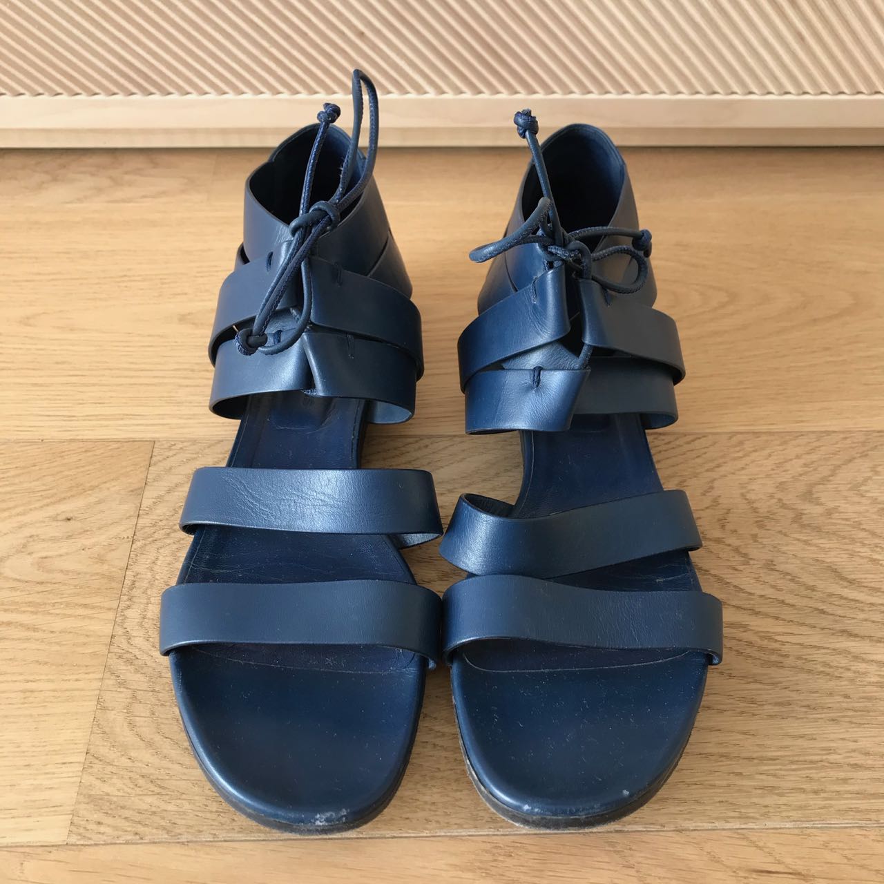 Sandales Hermes bleues T.40,5