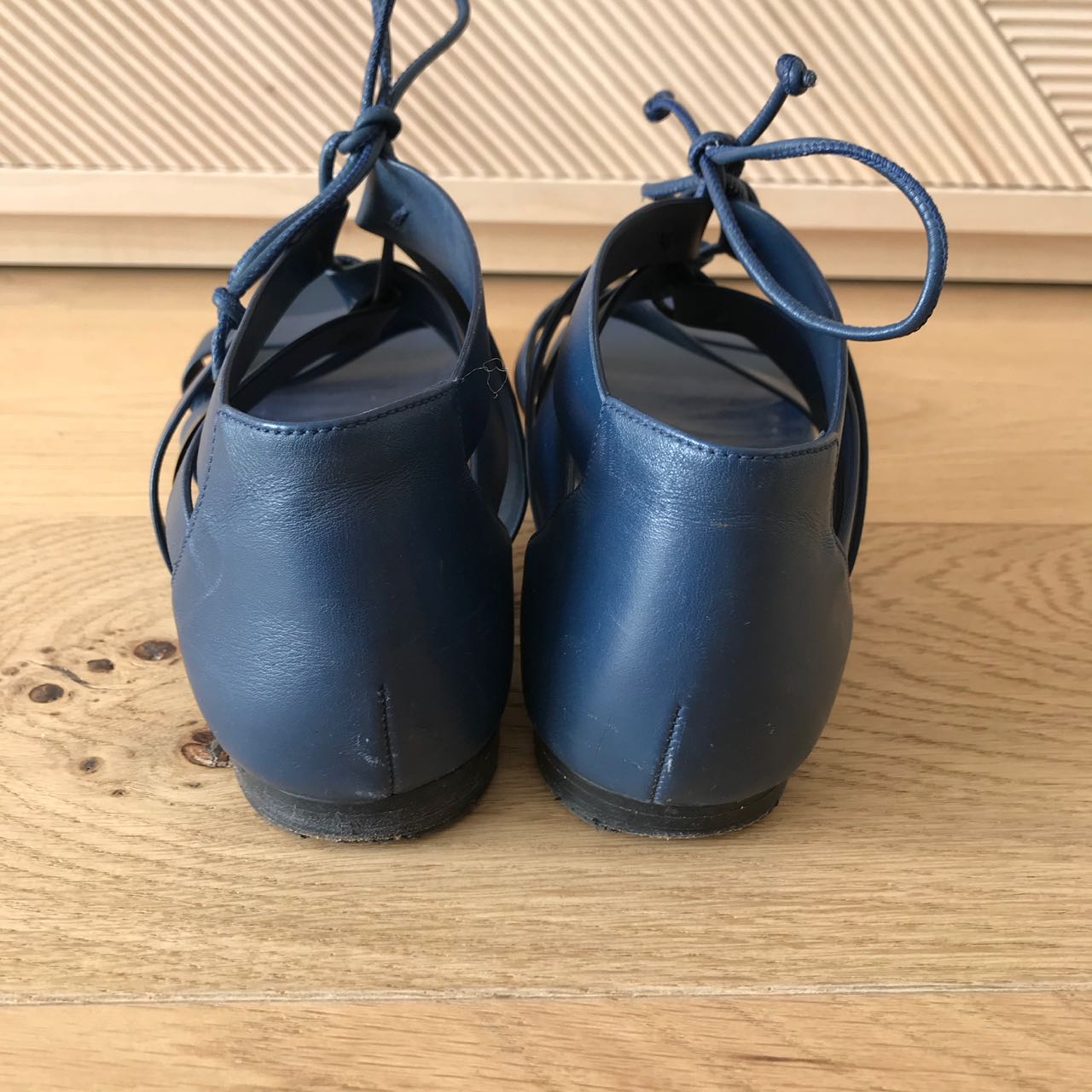 Sandales Hermes bleues T.40,5