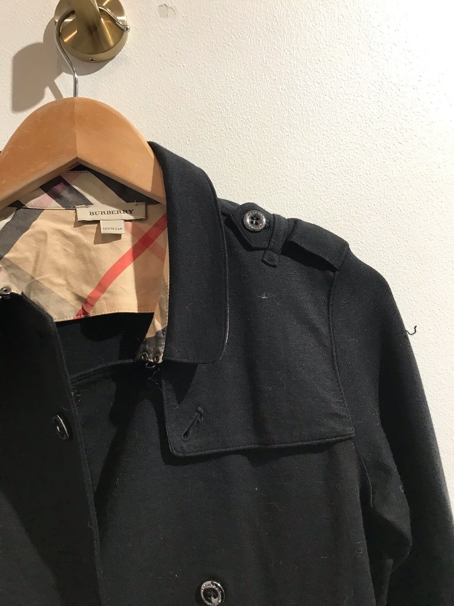 Trench Burberry noir T.12 ans