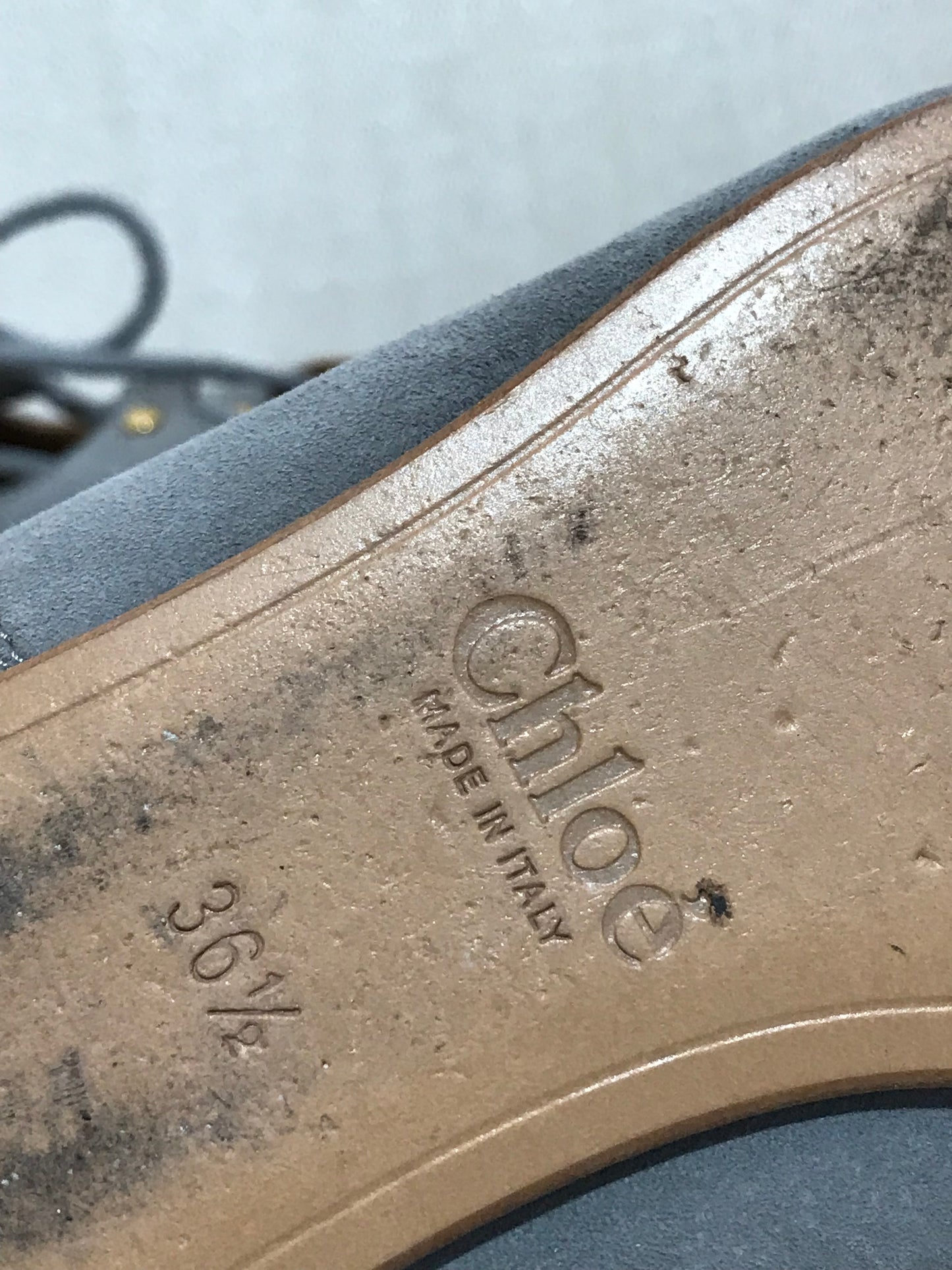 Sandales Chloé grises T.36,5