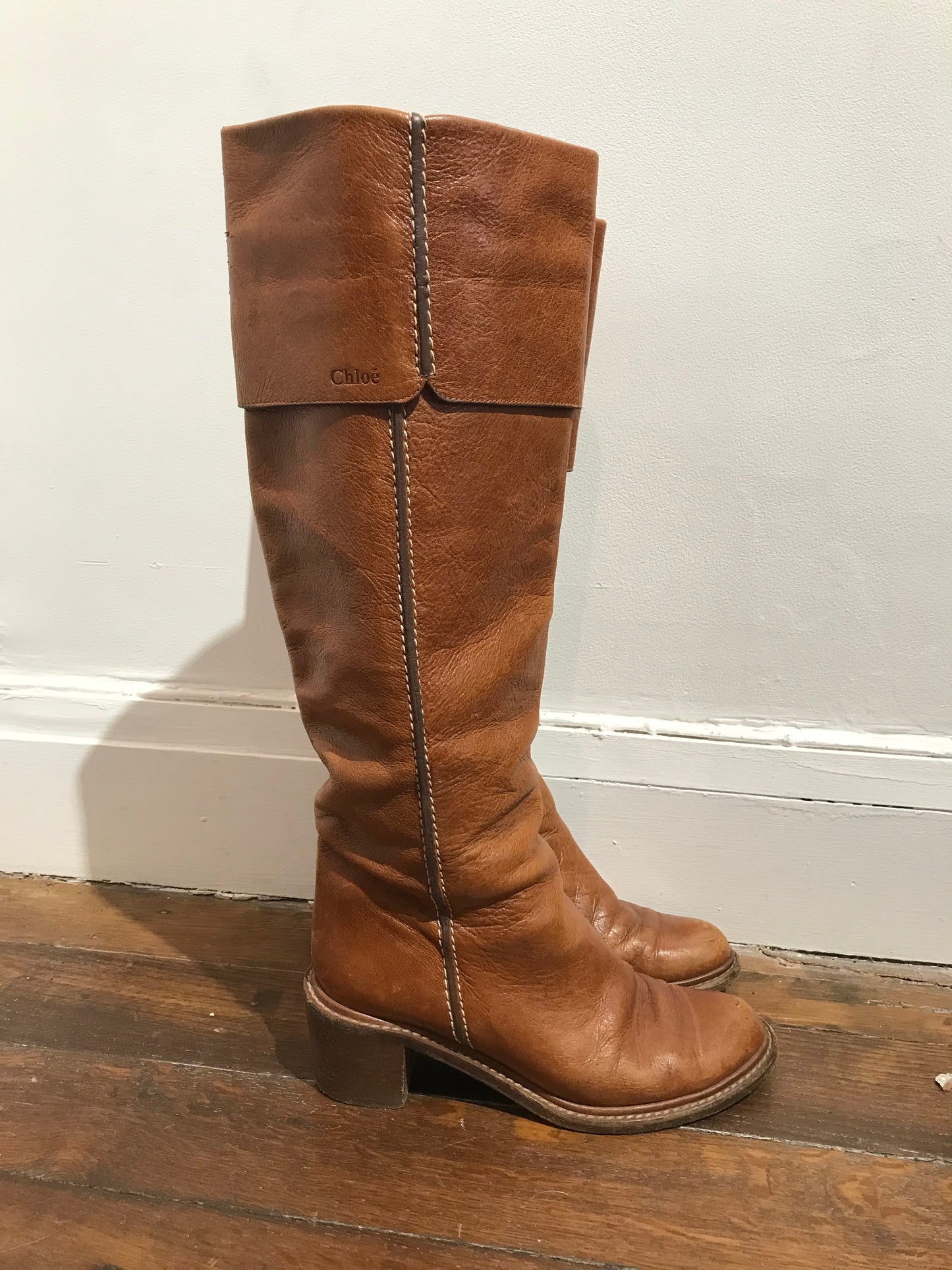 Bottes Chloé camel T.36