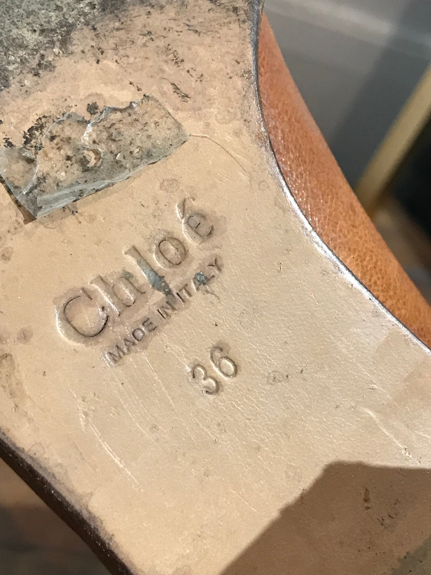 Bottes Chloé camel T.36