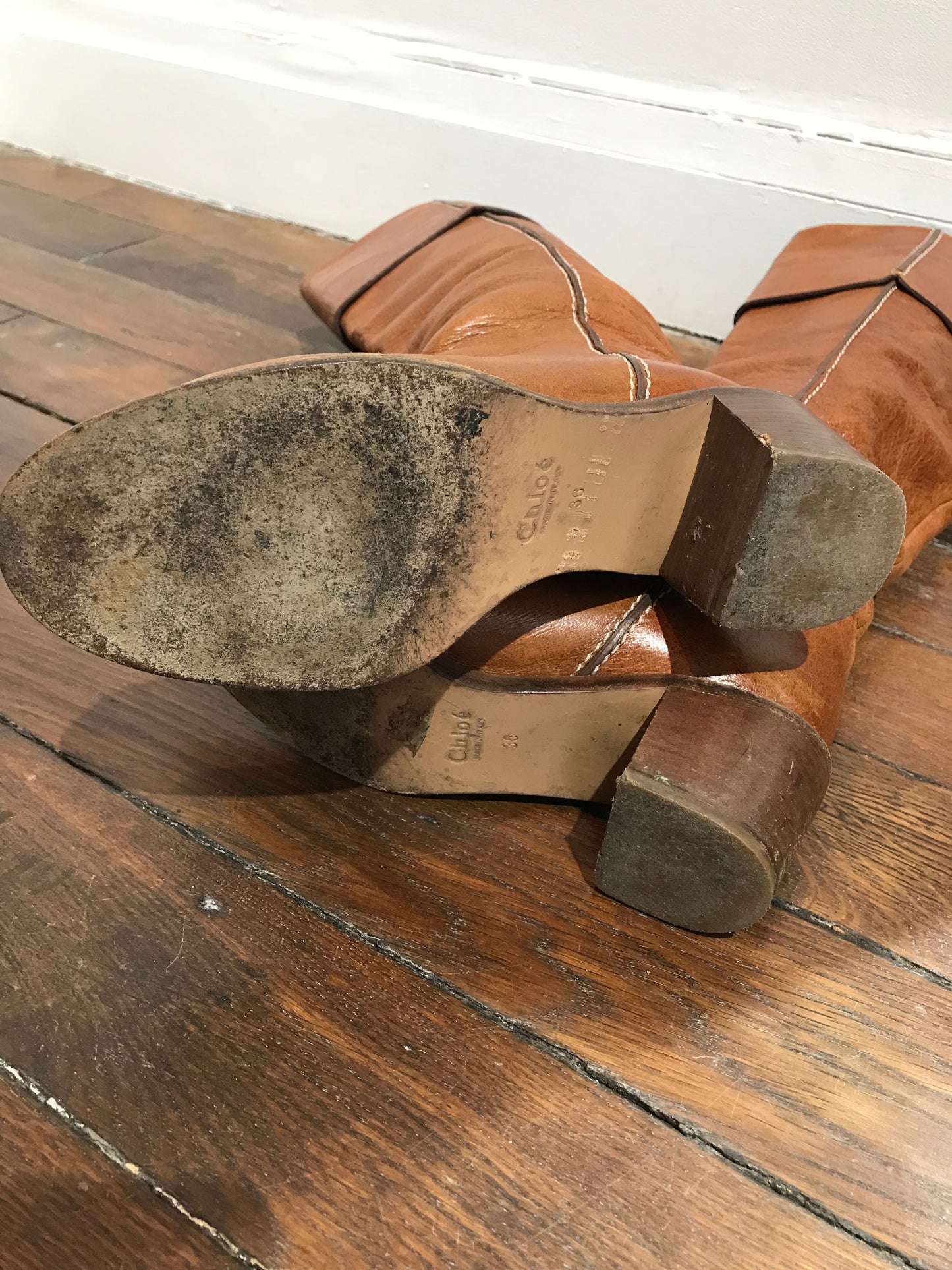 Bottes Chloé camel T.36
