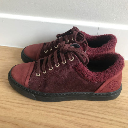 Baskets Chanel bordeaux T.36