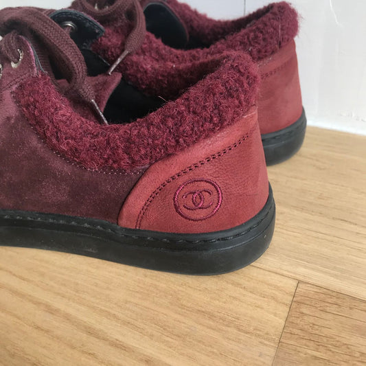 Baskets Chanel bordeaux T.36