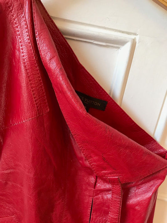 Robe Louis Vuitton en cuir T.36