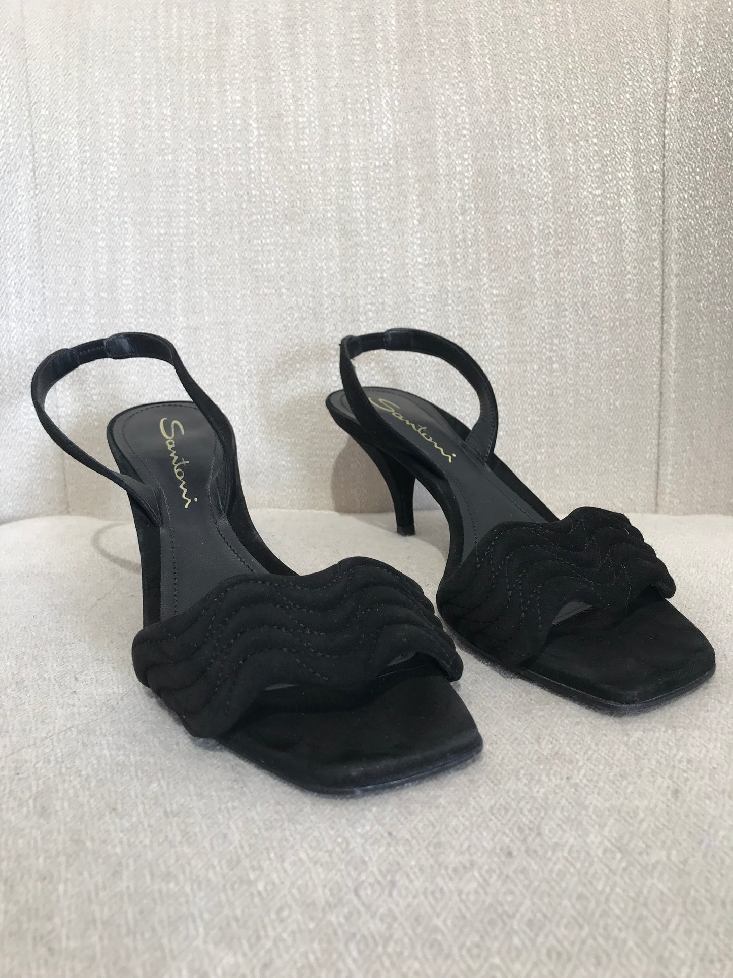 Sandales Santoni noires T.37