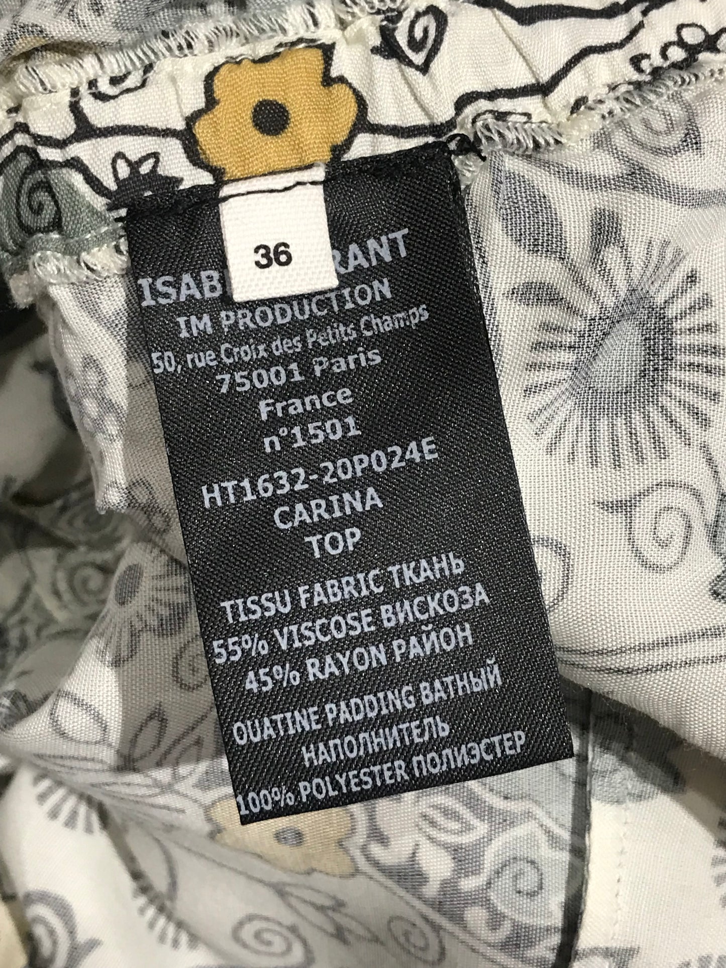 Top Isabel Marant imprimée T.36