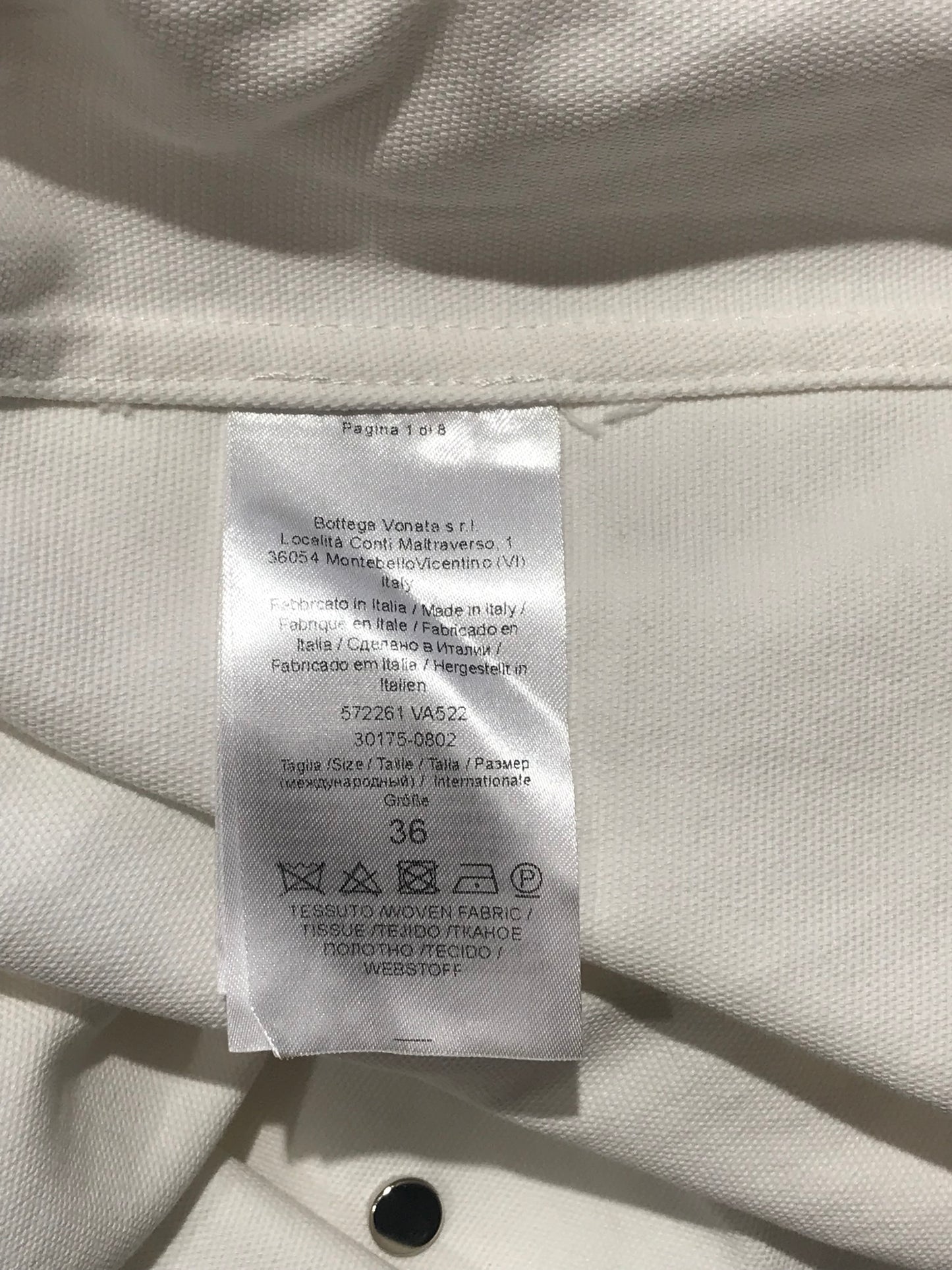 Chemise Bottega Veneta blanche T.36 NEUVE
