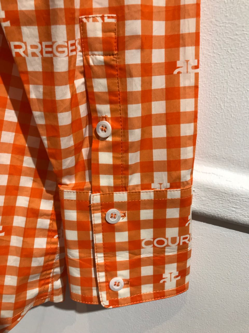Chemise Courrèges orange T.38 Neuve