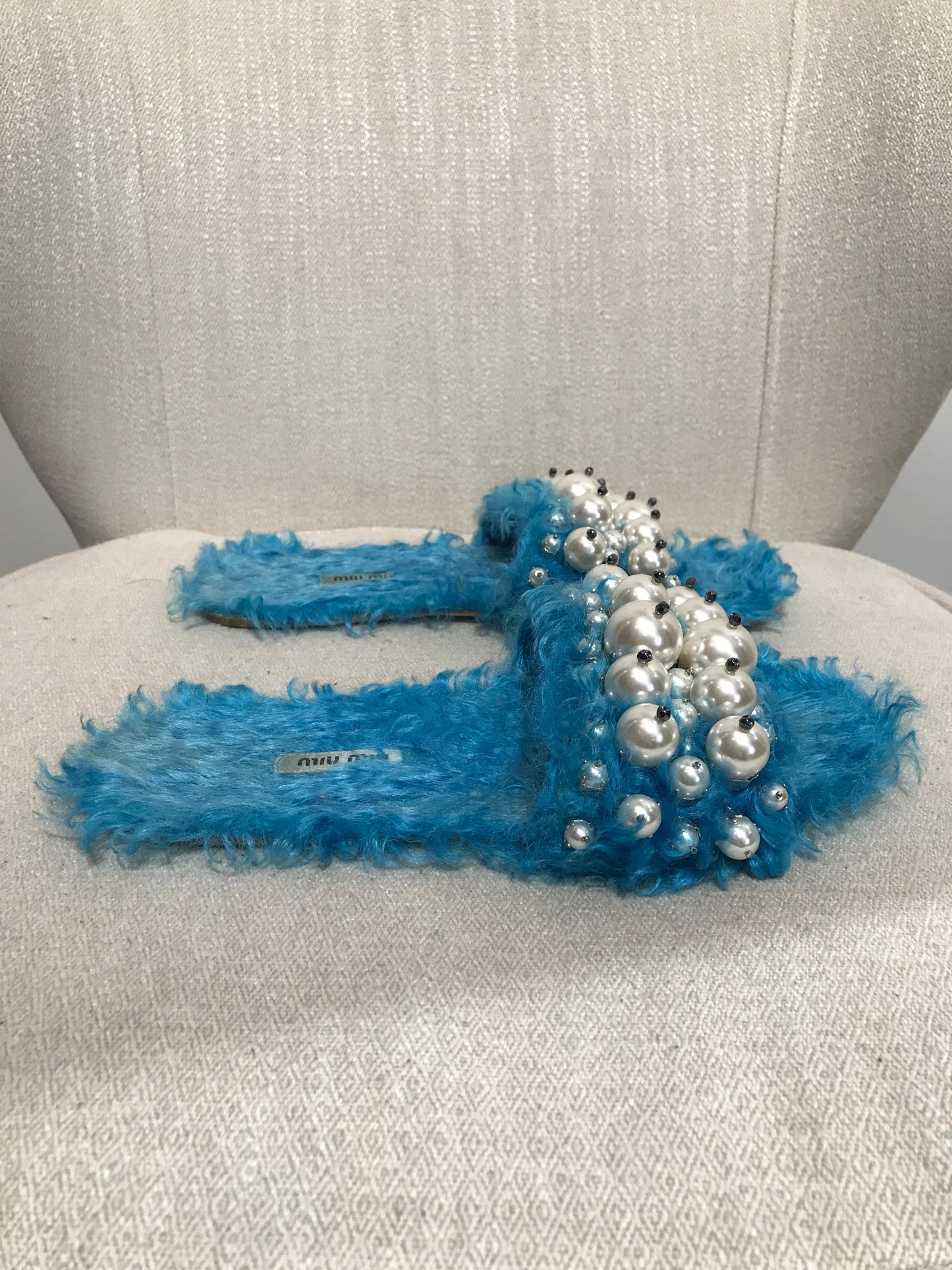 Mules Miu Miu bleues T.39,5