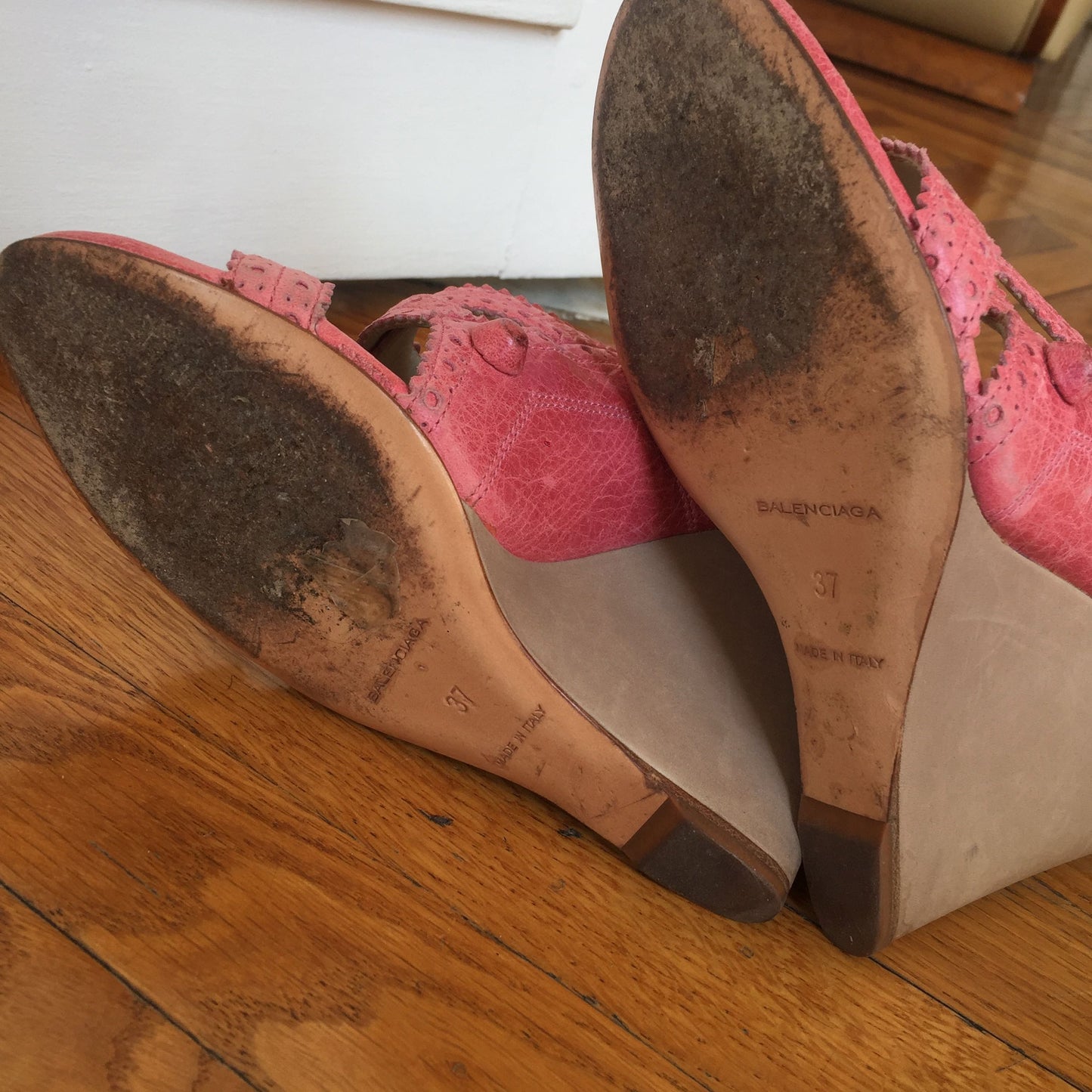Sandales Balenciaga roses T.37