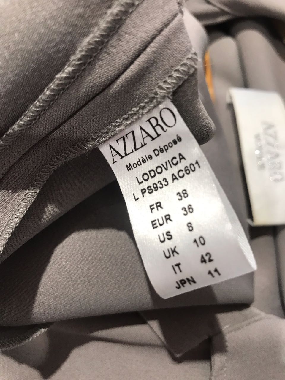 Combishort Azzaro grise T.38