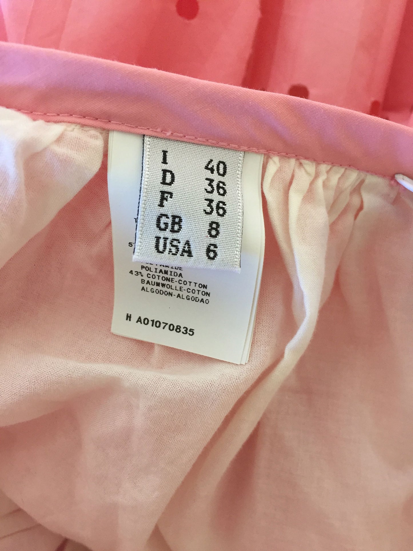 Jupe Moschino rose T.36