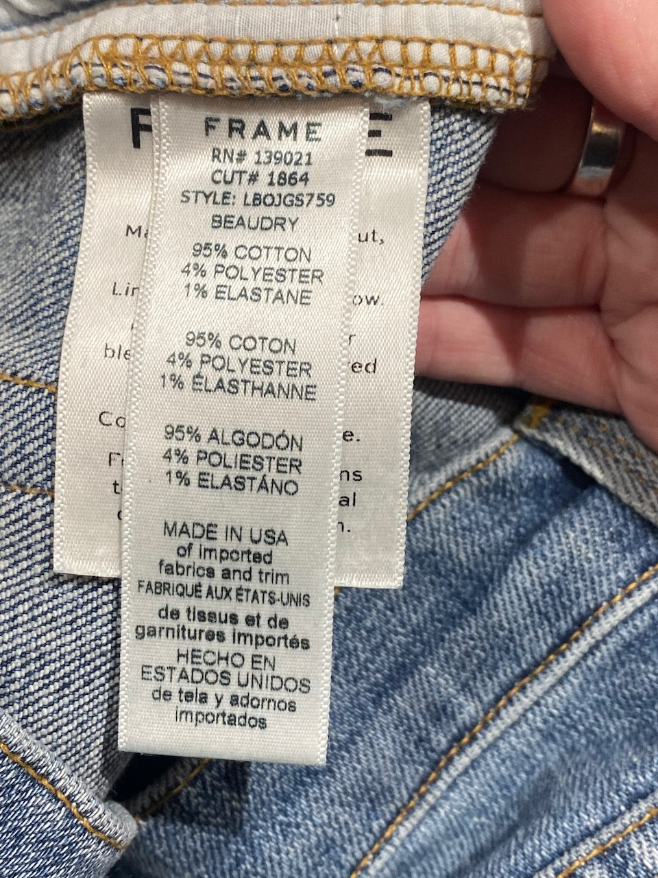 Jeans Frame bleu T.24
