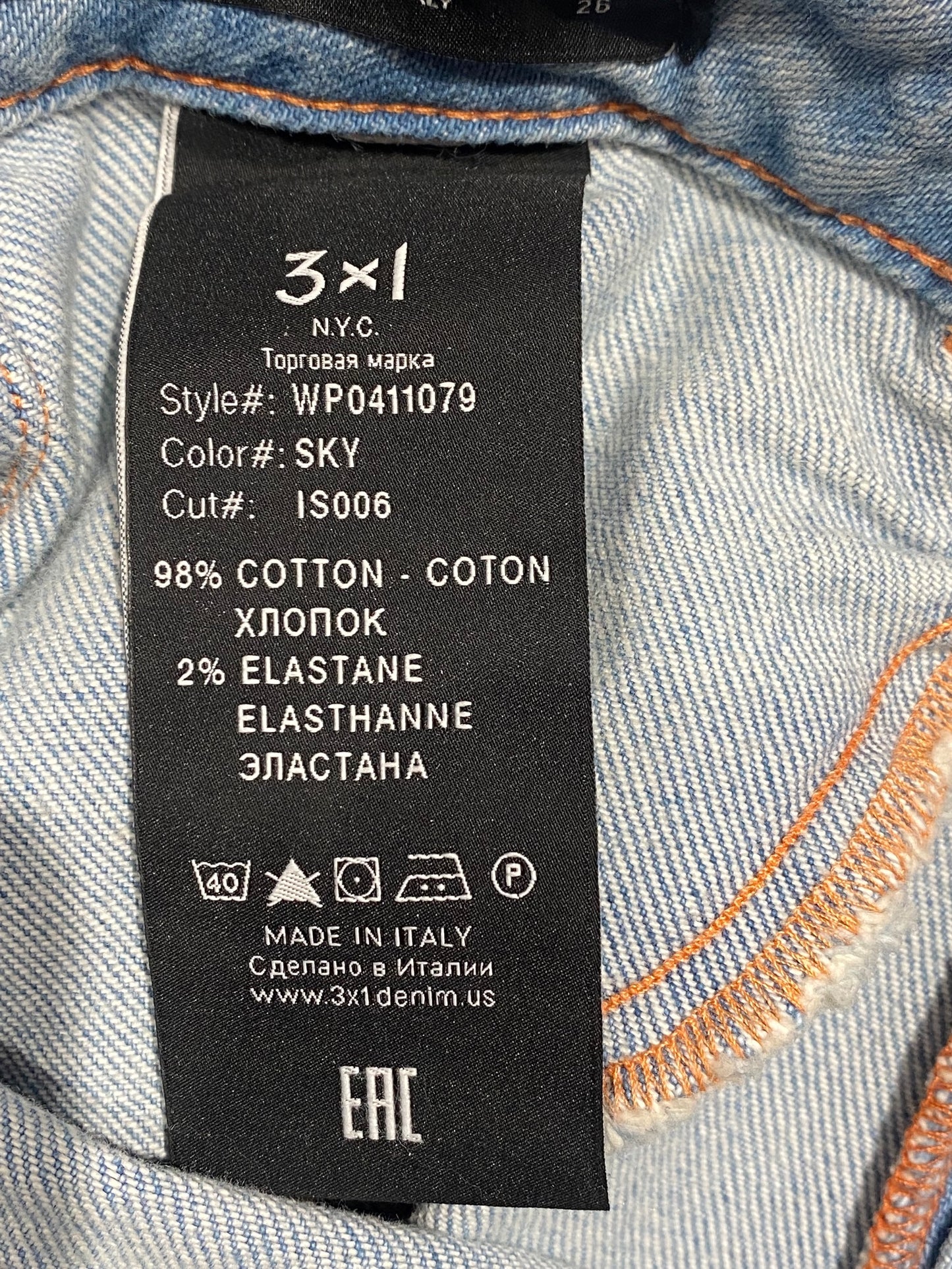 Jeans 3x1 bleu T.26
