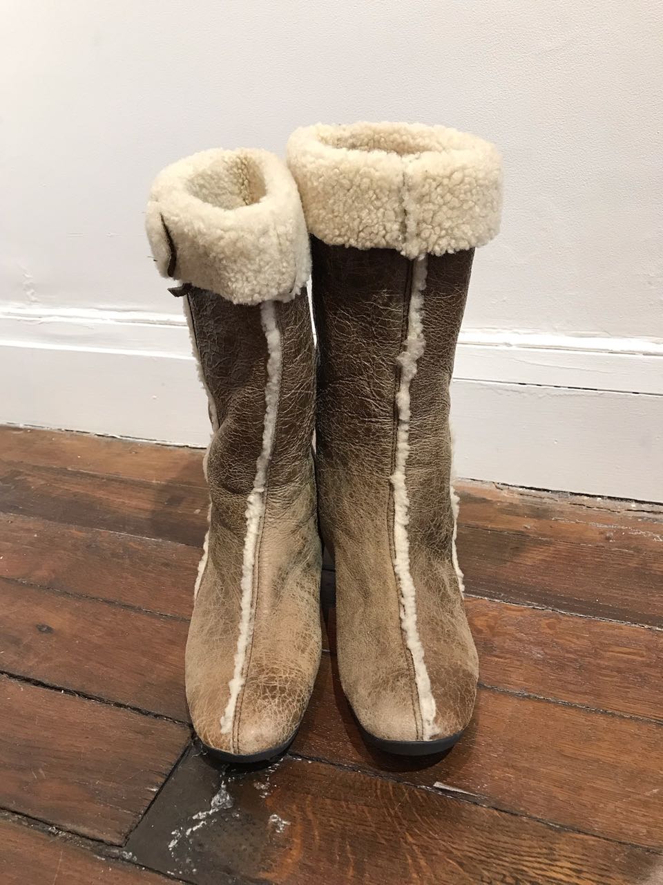 Bottes Prada beiges T.37