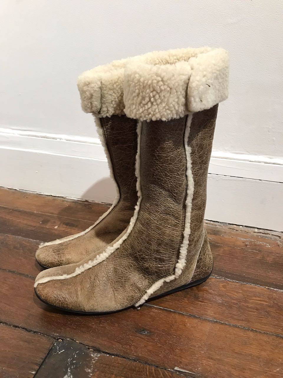 Bottes Prada beiges T.37