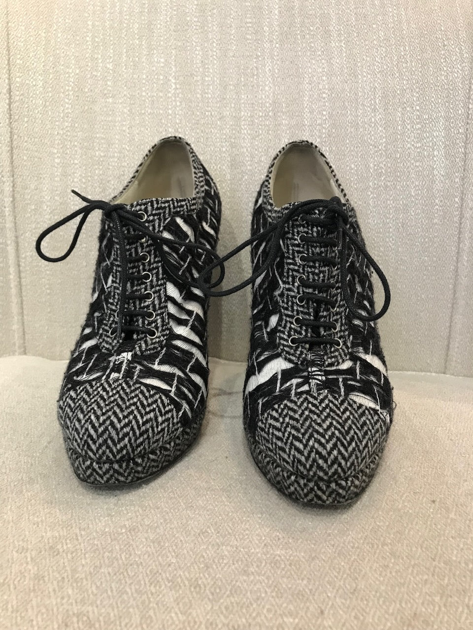 Boots Chanel tweed T.37,5