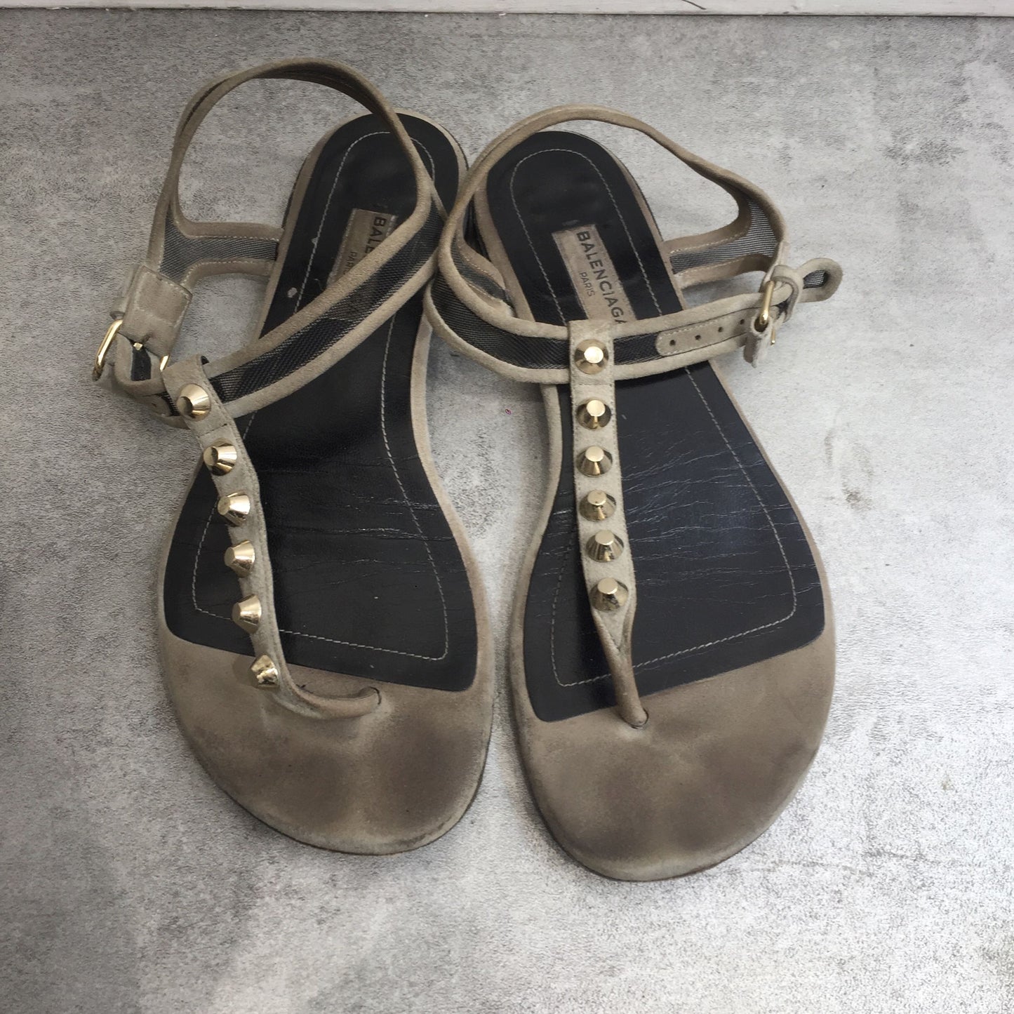 Sandales Balenciaga grises T.36