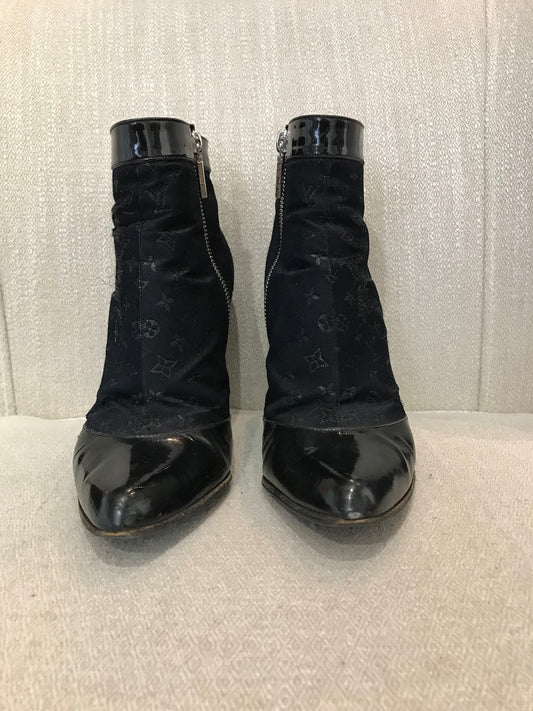 Boots Louis Vuitton noires T.37