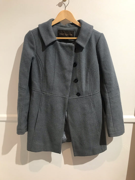 Manteau Louis Vuitton bleu T.38