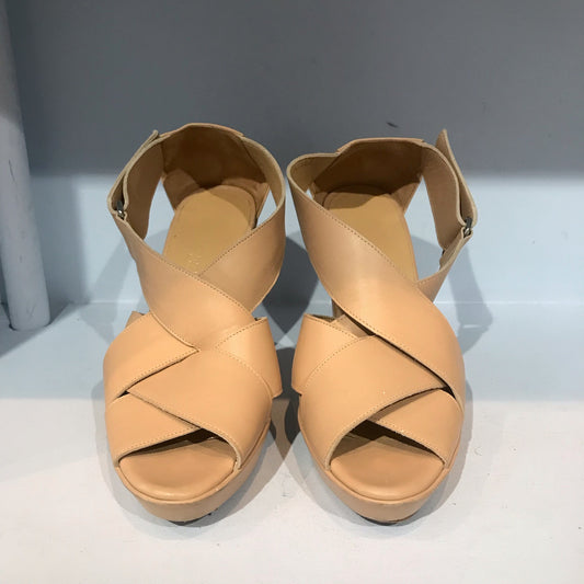 Sandales Hermes beiges T.36,5