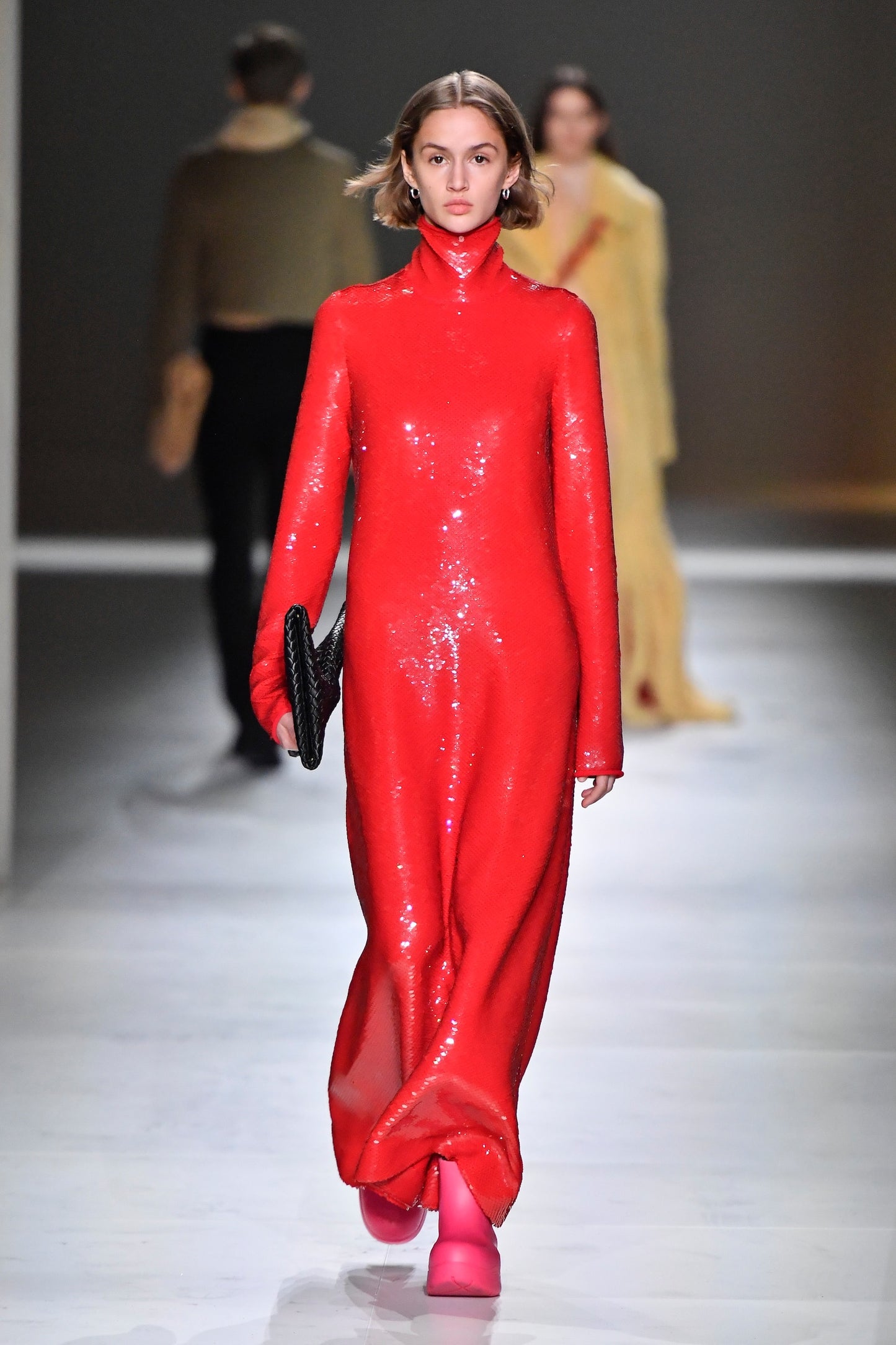 Bottines Bottega Veneta Puddle roses T.37