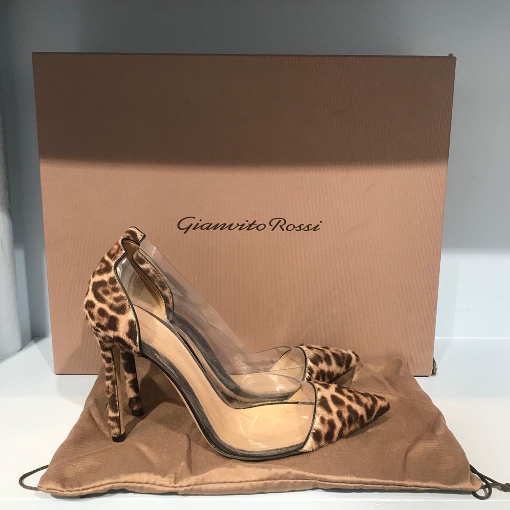 Escarpins Gianvito Rossi plexi T.36,5