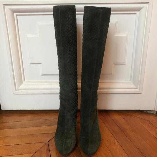 Bottes Sergio Rossi vertes T.37