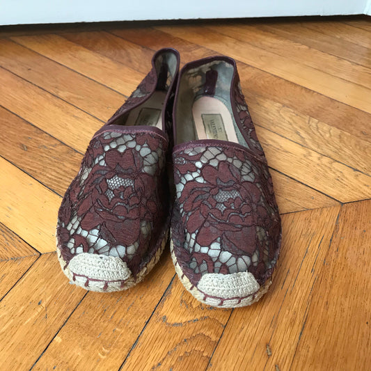 Espadrilles Valentino dentelle T.38