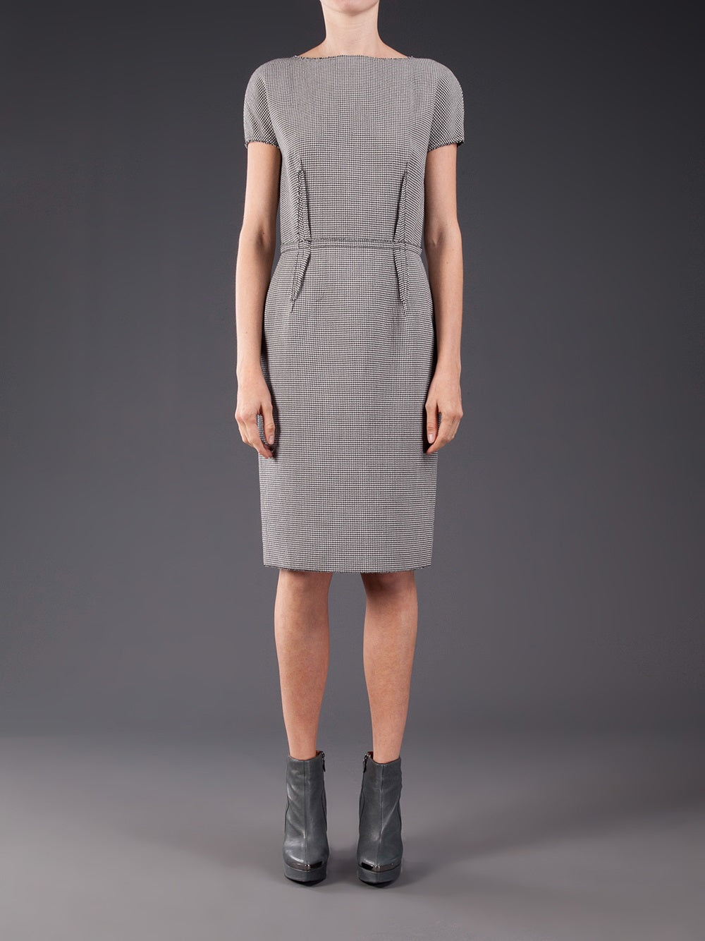 Robe Lanvin pied de poule T.42