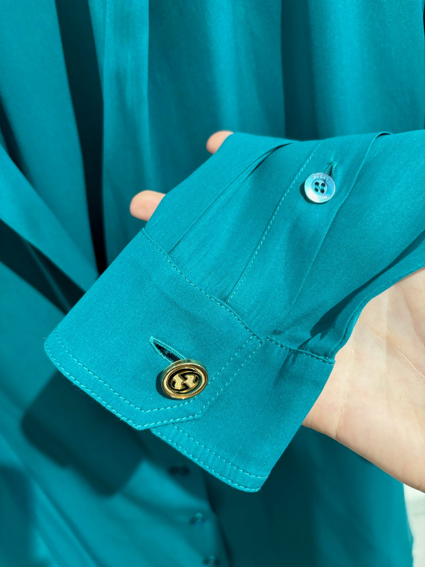 Chemisier Gucci turquoise T.38