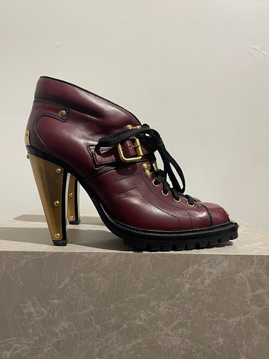 Bottines Miu Miu bordeaux T.40